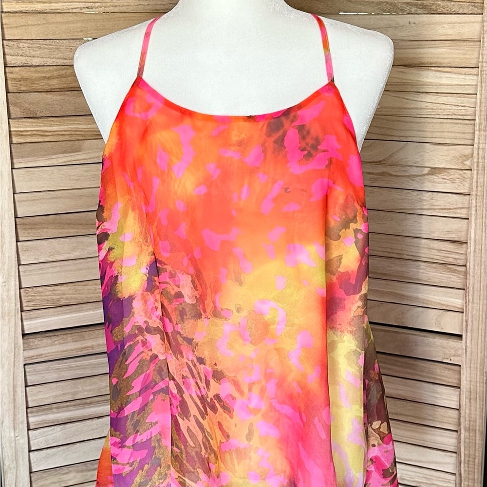 Jennifer Lopez Multi-color Halter Top Sz Large